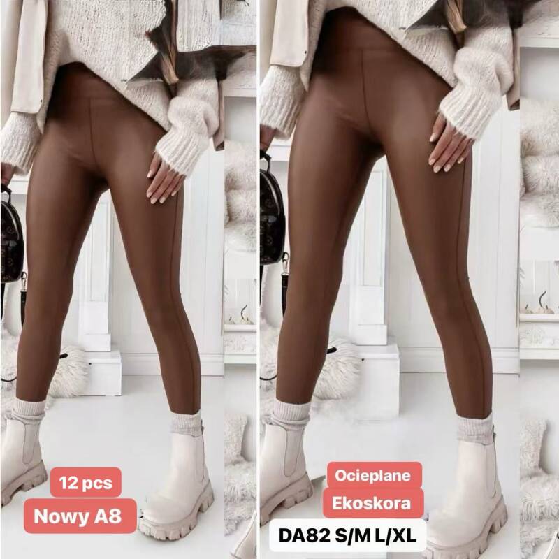 Leginsy skórzane damskie Roz S-XL, 1 Kolor .Paczka 12 szt